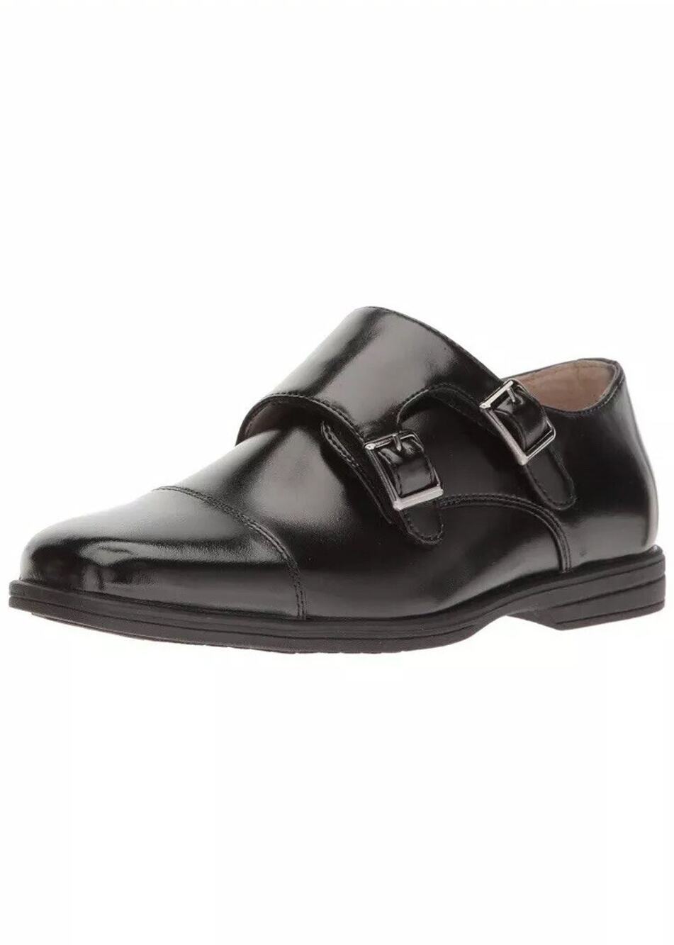 Florsheim Boys Formal Reveal Double Monk Jr Oxford, Black, Size 11